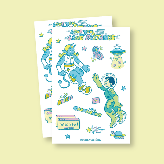 Long Distance Love Sticker STICKERS – klenemachine